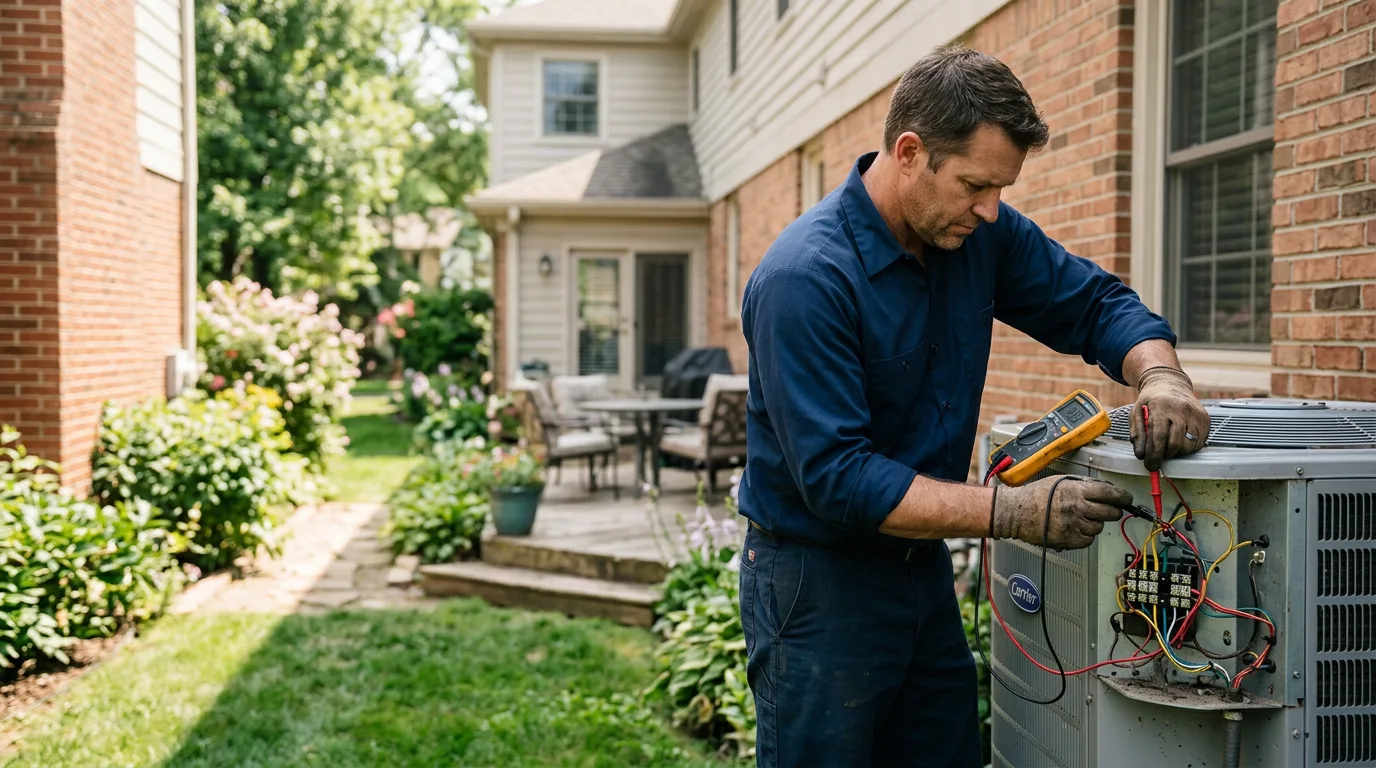 HVAC technician working near Woodbridge, CT